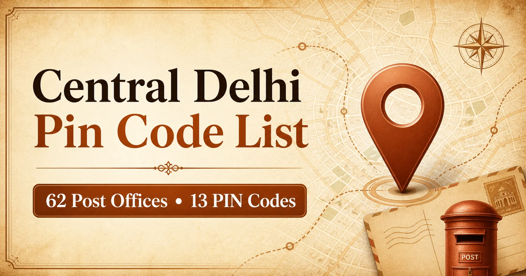 Central Delhi Pin Code List